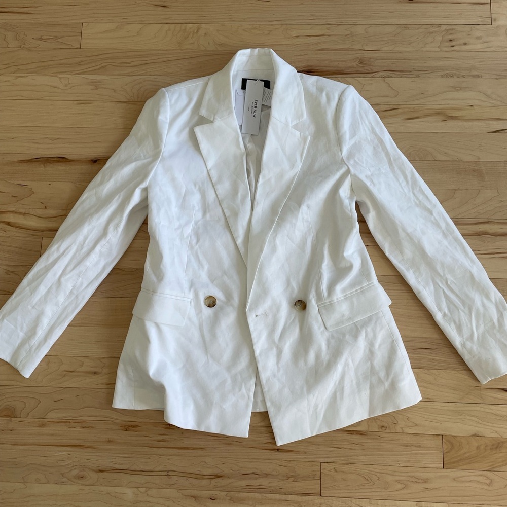 Ever new white linen blazer